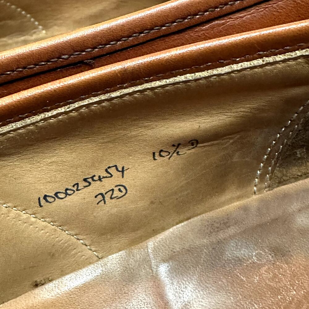 VGUC Crockett & Jones x Brooks Brothers Penny Loafer Chestnut England 10.5 D - Picture 9 of 13